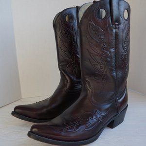 Durango Dragon Black Cherry Cowboy Boots Sz 11 EE